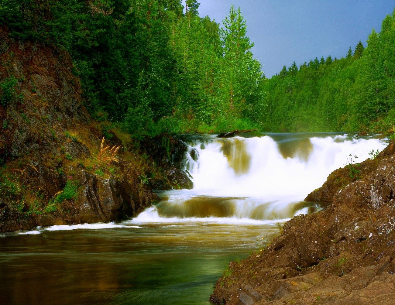 Заповедник Кивач водопад